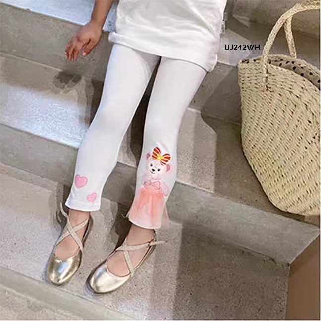 Celana Legging Panjang Anak Cewek/Perempuan Stella Lou Melody Haichi  / Legging Import Bahan Cotton Spandex