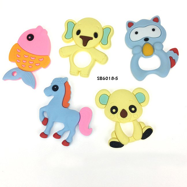 Premium Silicone Teether Animal Motif | Mainan Gigitan Bayi|Teether Baby Free Case|Gelang Bayi BPA BPS FREE SB6018-5