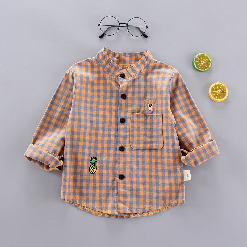 Baju Kemeja Anak Laki-laki/Perempuan Usia : 2-6 Tahun Model Terbaru Motif Bear Bahan Premium Kualitas Impor
