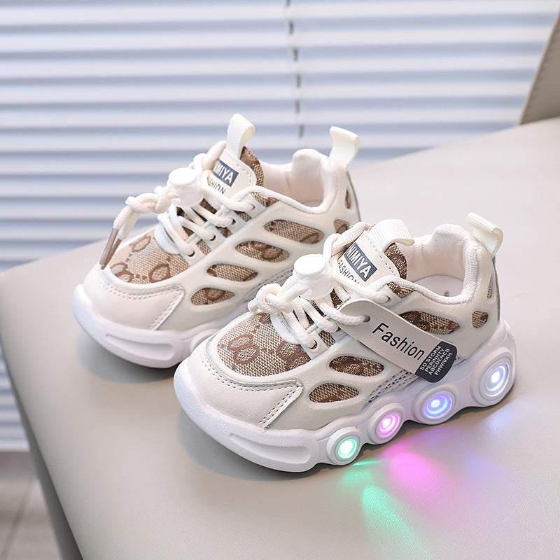 Sepatu Anak Cewek/Cowok Sneaker LED Fashion  Usia 1-5 Tahun Bahan Premium Impor