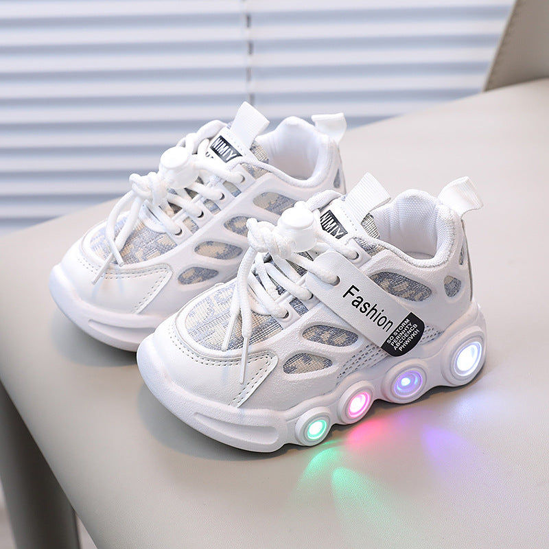 Sepatu Anak Cewek/Cowok Sneaker LED Fashion  Usia 1-5 Tahun Bahan Premium Impor