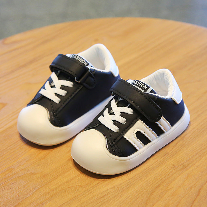 Sepatu Sneakers Stripe Anti Slip  Anak Bayi Cewek/Cowok Usia 0-2 Tahun Bahan Premium Impor