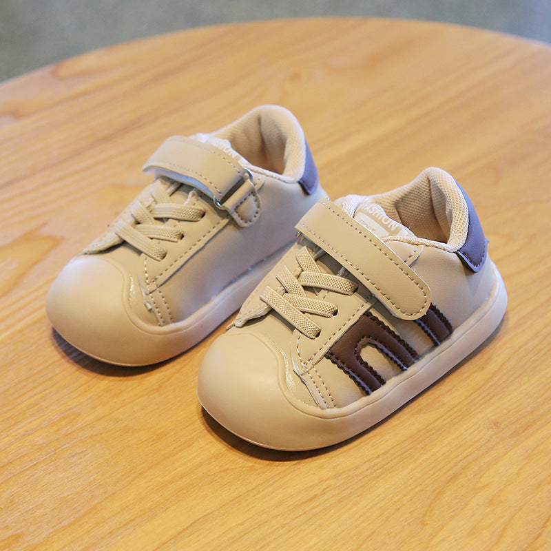 Sepatu Sneakers Stripe Anti Slip  Anak Bayi Cewek/Cowok Usia 0-2 Tahun Bahan Premium Impor