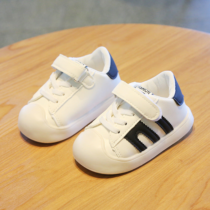 Sepatu Sneakers Stripe Anti Slip  Anak Bayi Cewek/Cowok Usia 0-2 Tahun Bahan Premium Impor