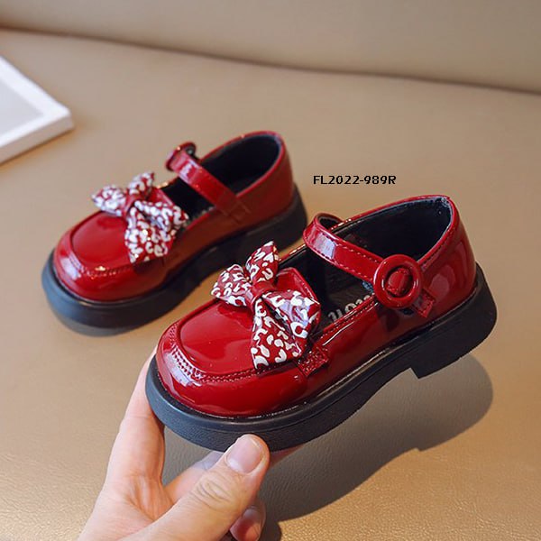 Sepatu Pantovel Anak Cewek/Cowok Usia 6-10 Tahun Style Pita Polka Bahan Premium Impor