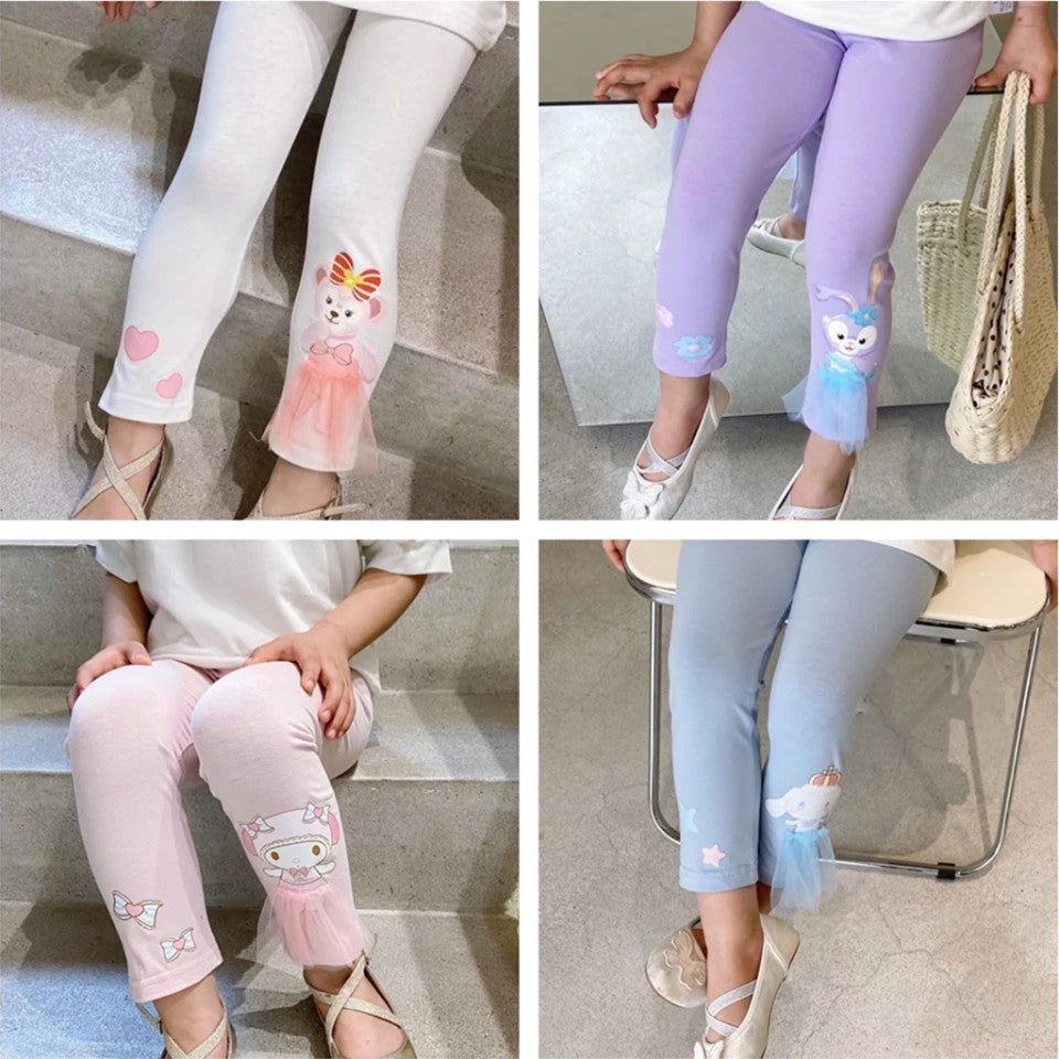 Celana Legging Panjang Anak Cewek/Perempuan Stella Lou Melody Haichi  / Legging Import Bahan Cotton Spandex