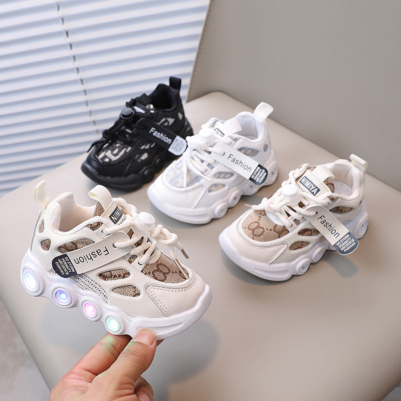 Sepatu Anak Cewek/Cowok Sneaker LED Fashion  Usia 1-5 Tahun Bahan Premium Impor