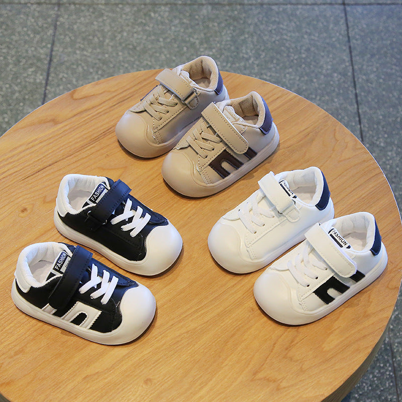 Sepatu Sneakers Stripe Anti Slip  Anak Bayi Cewek/Cowok Usia 0-2 Tahun Bahan Premium Impor