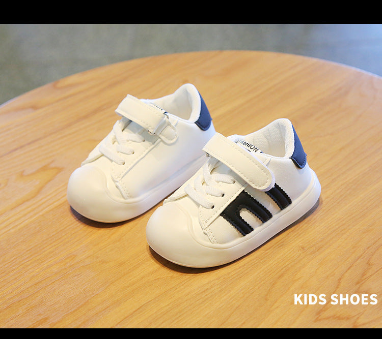 Sepatu Sneakers Stripe Anti Slip  Anak Bayi Cewek/Cowok Usia 0-2 Tahun Bahan Premium Impor
