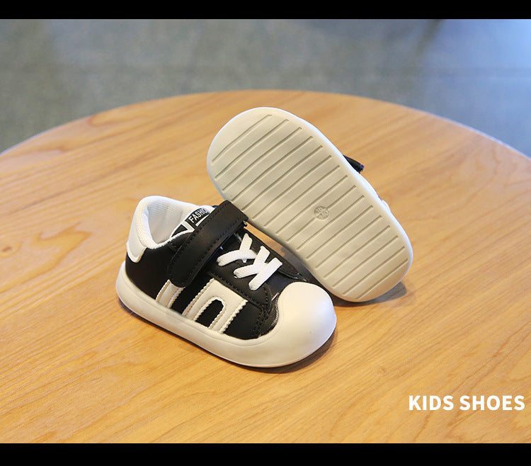 Sepatu Sneakers Stripe Anti Slip  Anak Bayi Cewek/Cowok Usia 0-2 Tahun Bahan Premium Impor
