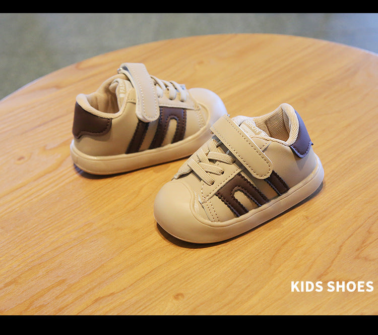 Sepatu Sneakers Stripe Anti Slip  Anak Bayi Cewek/Cowok Usia 0-2 Tahun Bahan Premium Impor