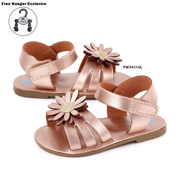 Sandal Bayi Prewalker Sun Flower Gold cewek/perempuan usia 1-8 Bulan Bahan Premium Impor