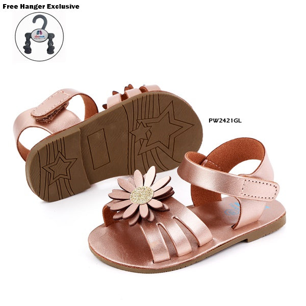 Sandal Bayi Prewalker Sun Flower Gold cewek/perempuan usia 1-8 Bulan Bahan Premium Impor