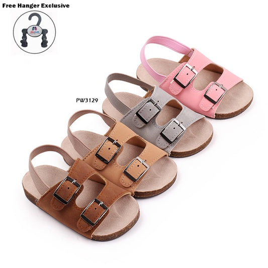 Sandal Bayi Prewalker Gesper Tali Belakang Bahan Karet cewek/perempuan usia 1-8 Bulan Bahan Premium Impor