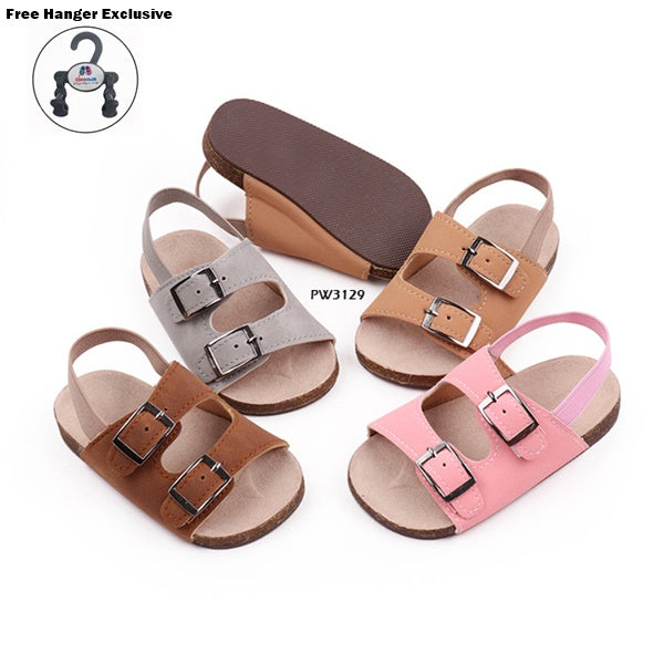 Sandal Bayi Prewalker Gesper Tali Belakang Bahan Karet cewek/perempuan usia 1-8 Bulan Bahan Premium Impor