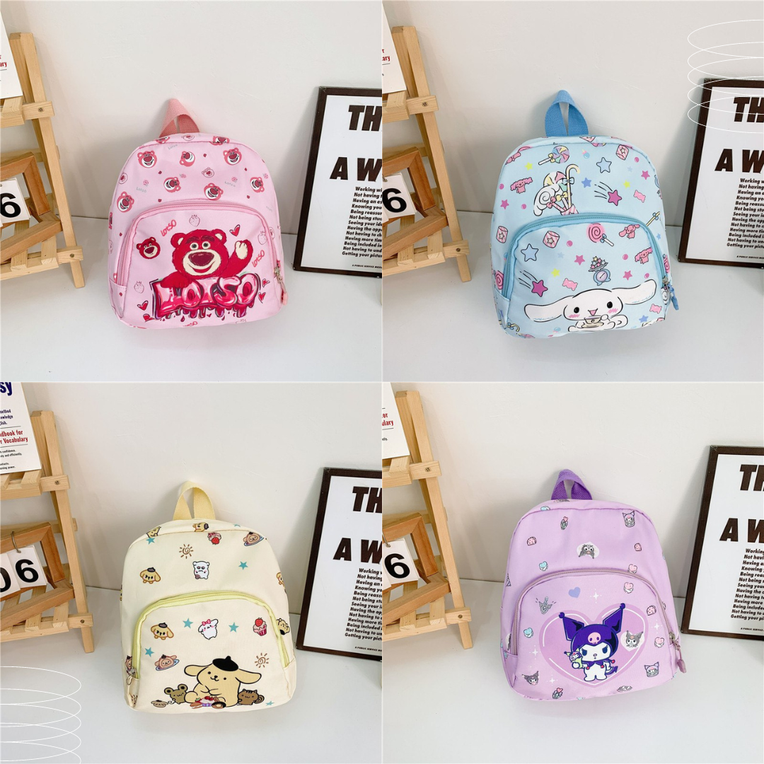 Tas Ransel Sekolah Anak Cewek/Perempuan  TK SD  Style Sanrio / Cinnamoroll School Series Bahan Premium Impor