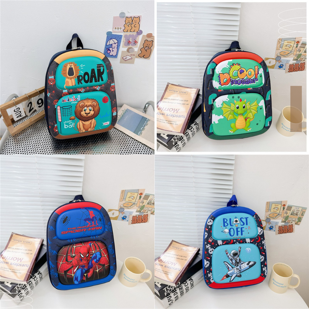 Tas Ransel Sekolah Anak Cowok/Laki  TK SD  Style Kartun Anak Laki Bahan Premium Impor