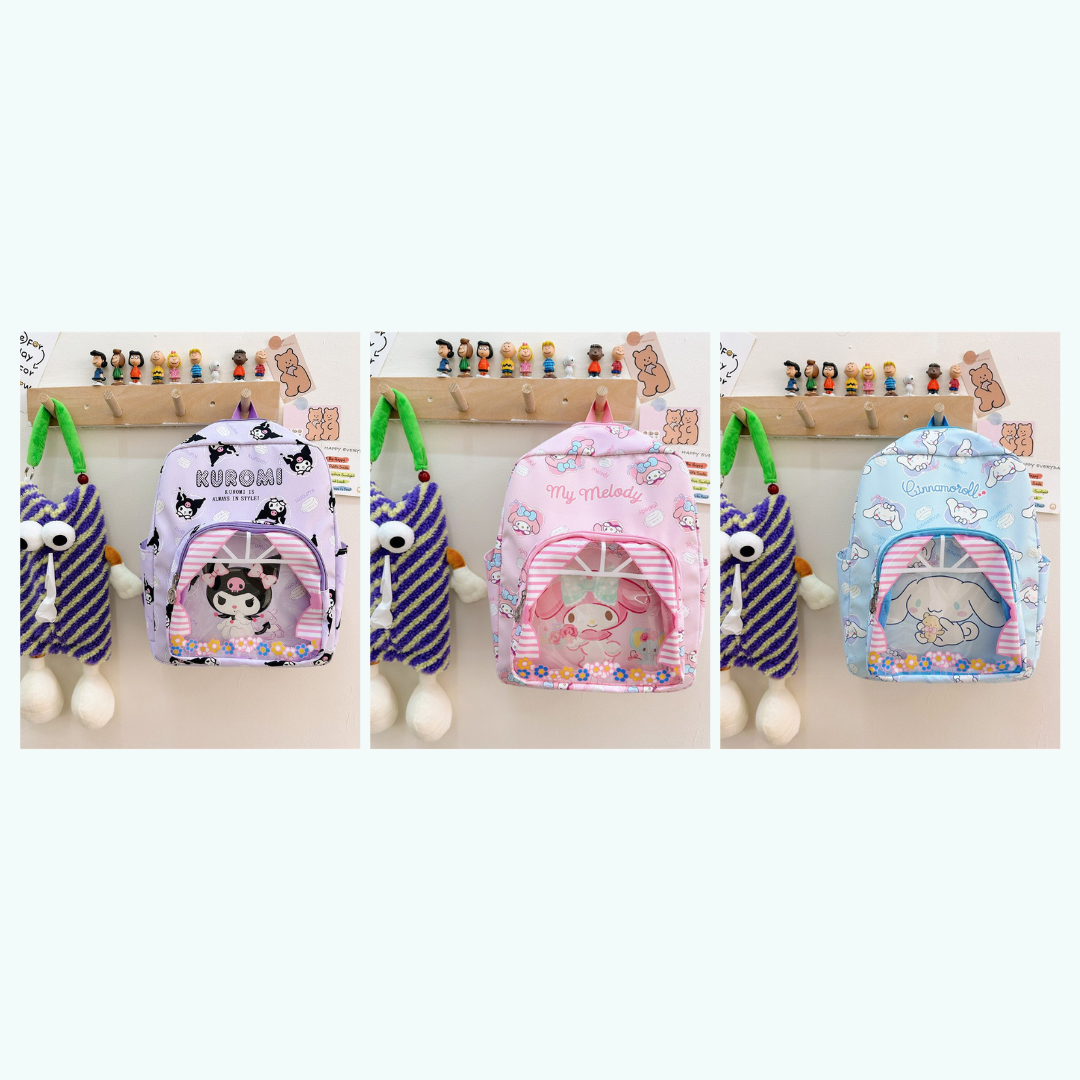 Tas Sekolah Ransel Anak Cewek/Perempuan TK SD Style Sanrio / Cinnamoroll Clear Bahan Premium Impor