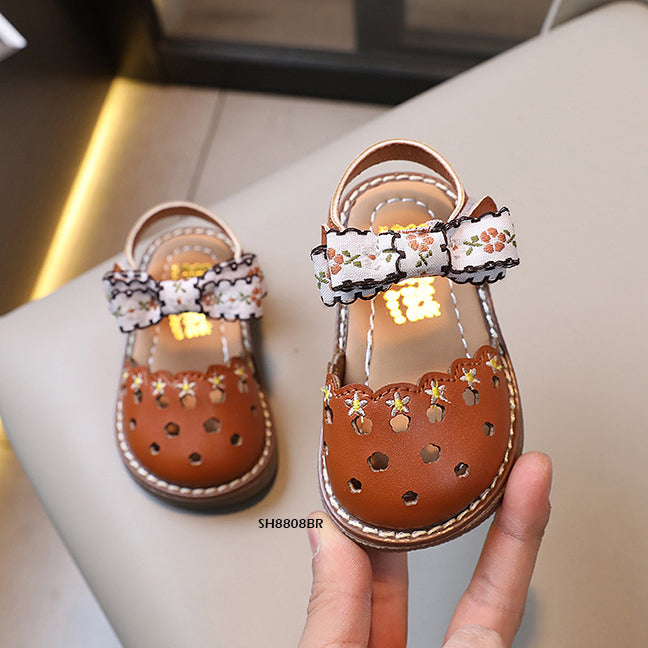 Sepatu Anak Flat Shoes Star Flower Bordir Perempuan/Cewek usia 0-12 Bulan Bahan Premium Impor