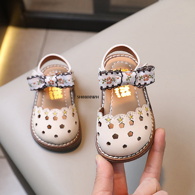 Sepatu Anak Flat Shoes Star Flower Bordir Perempuan/Cewek usia 0-12 Bulan Bahan Premium Impor