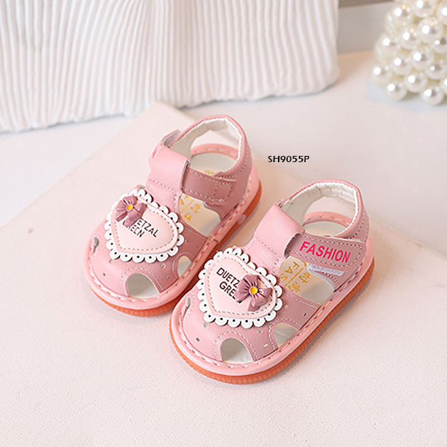 Sepatu Sandal Anak Cit-Cit Love Flower Pearl cewek/perempuan usia 0-12 Bulan Bahan Premium Impor