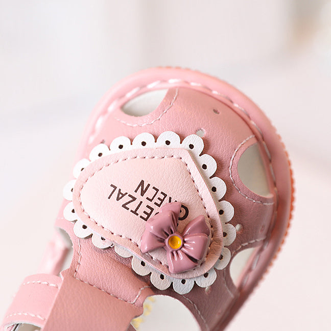 Sepatu Sandal Anak Cit-Cit Love Flower Pearl cewek/perempuan usia 0-12 Bulan Bahan Premium Impor