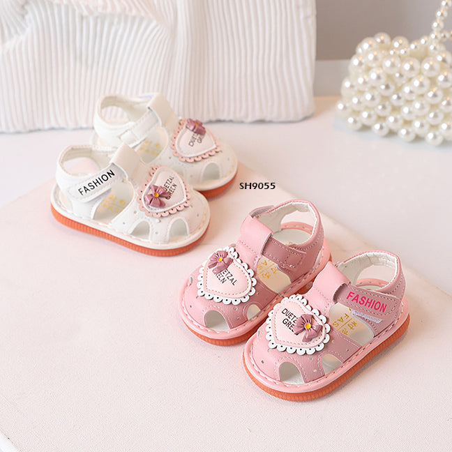 Sepatu Sandal Anak Cit-Cit Love Flower Pearl cewek/perempuan usia 0-12 Bulan Bahan Premium Impor