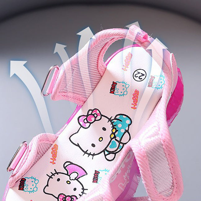 Sepatu Sandal Anak Hello Kitty LED cewek/perempuan usia 1-5 Tahun Bahan Premium Impor