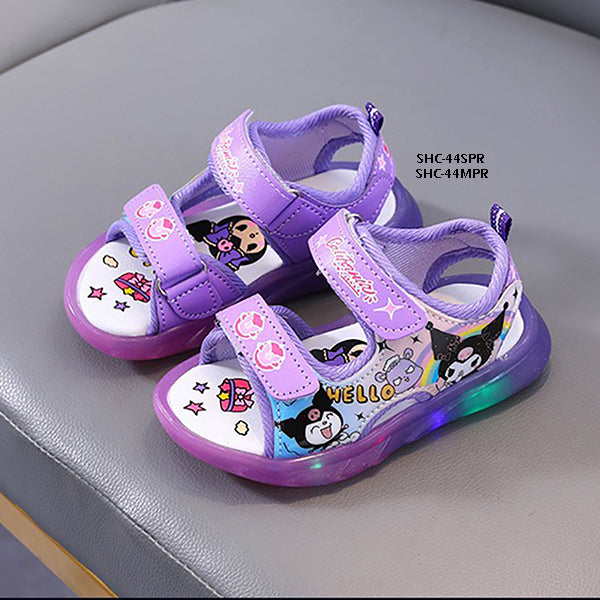 Sepatu Sandal Anak Kuromi LED cewek/perempuan usia 1-5 Tahun Bahan Premium Impor