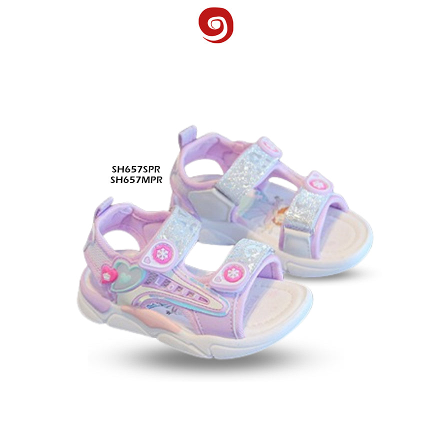 Sepatu Sandal Little Girls Princess Purple & Pink Size M