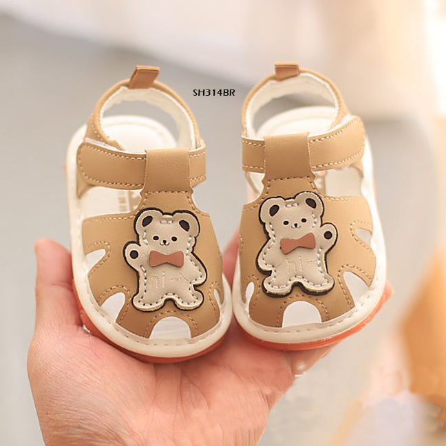 Sepatu Sandal Prewalker Cit-Cit Hello Bear Bayi Cewek/Cowok usia 0-12 Bulan Bahan Premium Impor