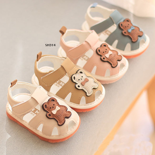 Sepatu Sandal Prewalker Cit-Cit Hello Bear Bayi Cewek/Cowok usia 0-12 Bulan Bahan Premium Impor