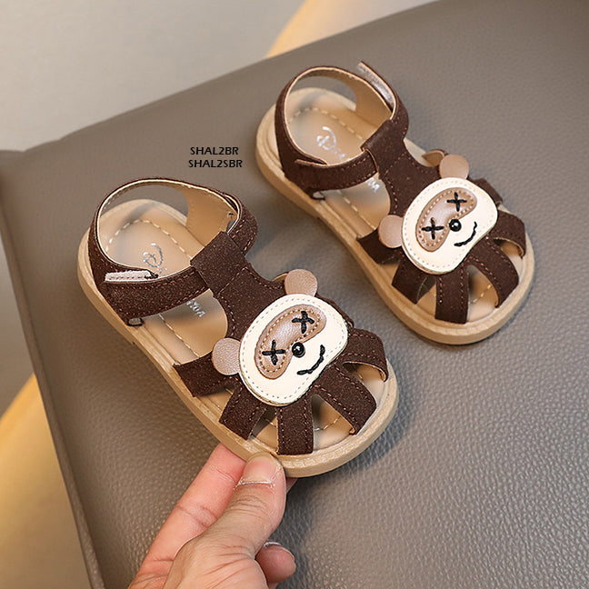 Sepatu Sandal Motif Panda Anak Cewek/Cowok usia 0-3 Tahun  Bahan Premium Impor