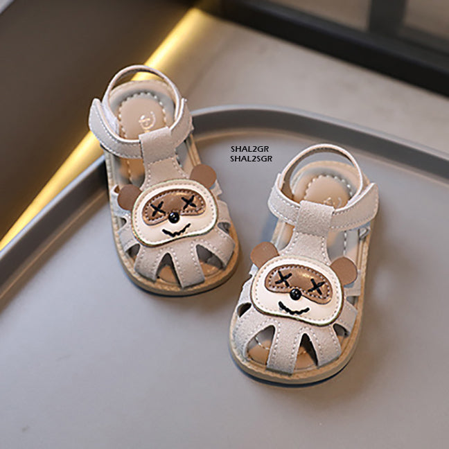 Sepatu Sandal Motif Panda Anak Cewek/Cowok usia 0-3 Tahun  Bahan Premium Impor