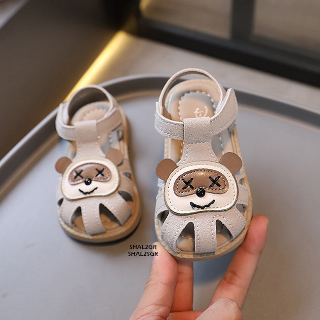 Sepatu Sandal Motif Panda Anak Cewek/Cowok usia 0-3 Tahun  Bahan Premium Impor