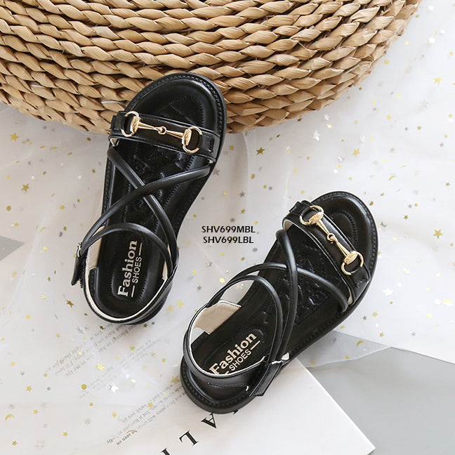 Sepatu Sandal Anak Style Tali Silang  cewek/perempuan usia 3-10 Tahun Bahan Premium Impor