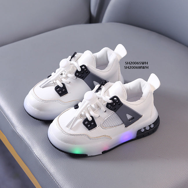 Sepatu LED Tali Serut Anak cewek/cowok usia 1-5 Tahun Bahan Premium Impor