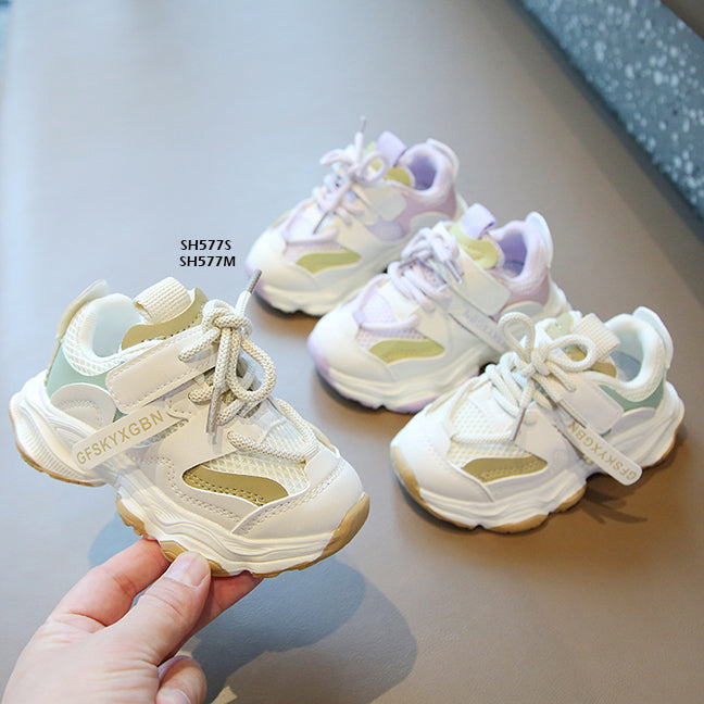 Sepatu Anak Sneakers  Sporty Tali  Cewek/Perempuan usia 1-5 Tahun Bahan Premium Impor