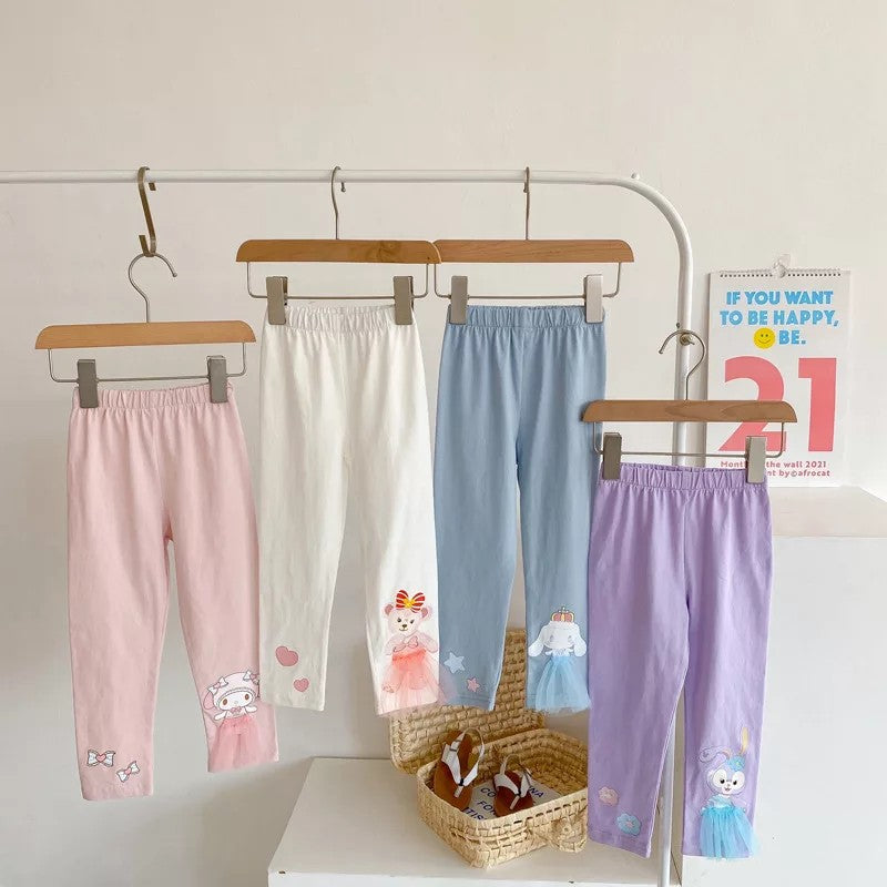 Celana Legging Panjang Anak Cewek/Perempuan Stella Lou Melody Haichi  / Legging Import Bahan Cotton Spandex