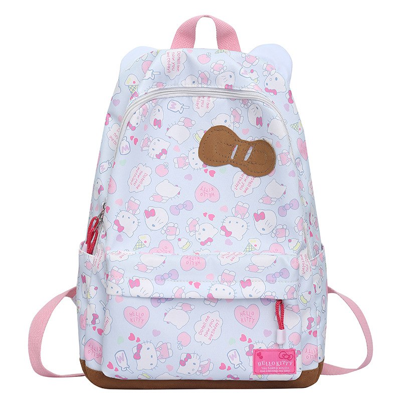 Tas Sekolah Anak Ransel Cewek/Perempuan TK SD SMP Style Hello Kitty Bahan Premium Impor