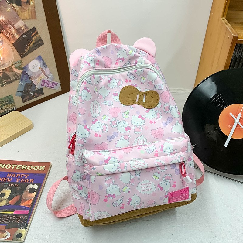 Tas Sekolah Anak Ransel Cewek/Perempuan TK SD SMP Style Hello Kitty Bahan Premium Impor