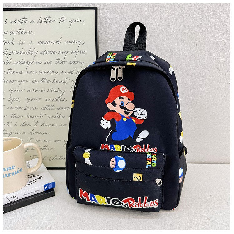 Tas Sekolah Anak Cowok/Laki TK SD SMP Style Superhero|Ultraman|Spiderman|Mario|Superman|Batman|Captain America Bahan Premium Impor