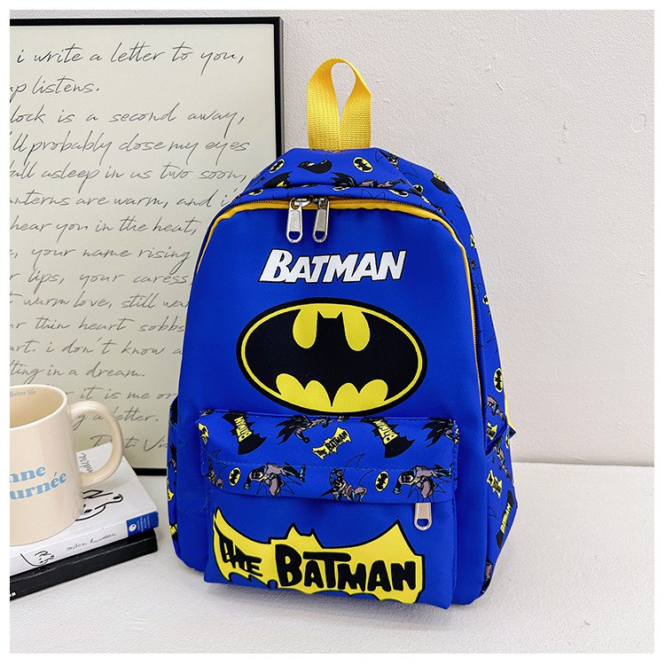 Tas Sekolah Anak Cowok/Laki TK SD SMP Style Superhero|Ultraman|Spiderman|Mario|Superman|Batman|Captain America Bahan Premium Impor