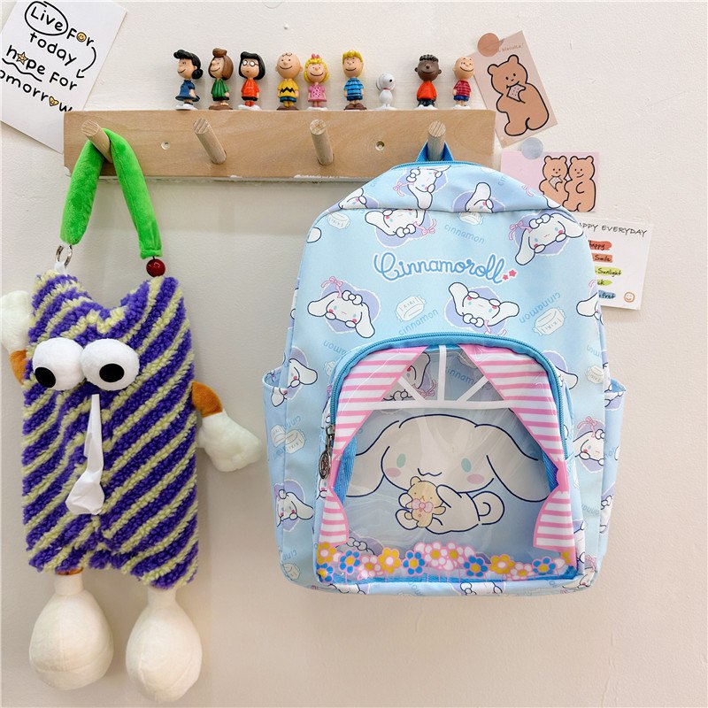 Tas Sekolah Ransel Anak Cewek/Perempuan TK SD Style Sanrio / Cinnamoroll Clear Bahan Premium Impor