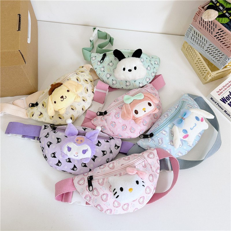 Tas Selempang Anak Cewek/Perempuan  TK SD  Style Sanrio / Cinnamoroll Series Bahan Premium Impor