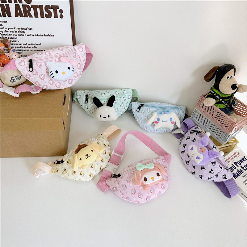 Tas Selempang Anak Cewek/Perempuan  TK SD  Style Sanrio / Cinnamoroll Series Bahan Premium Impor