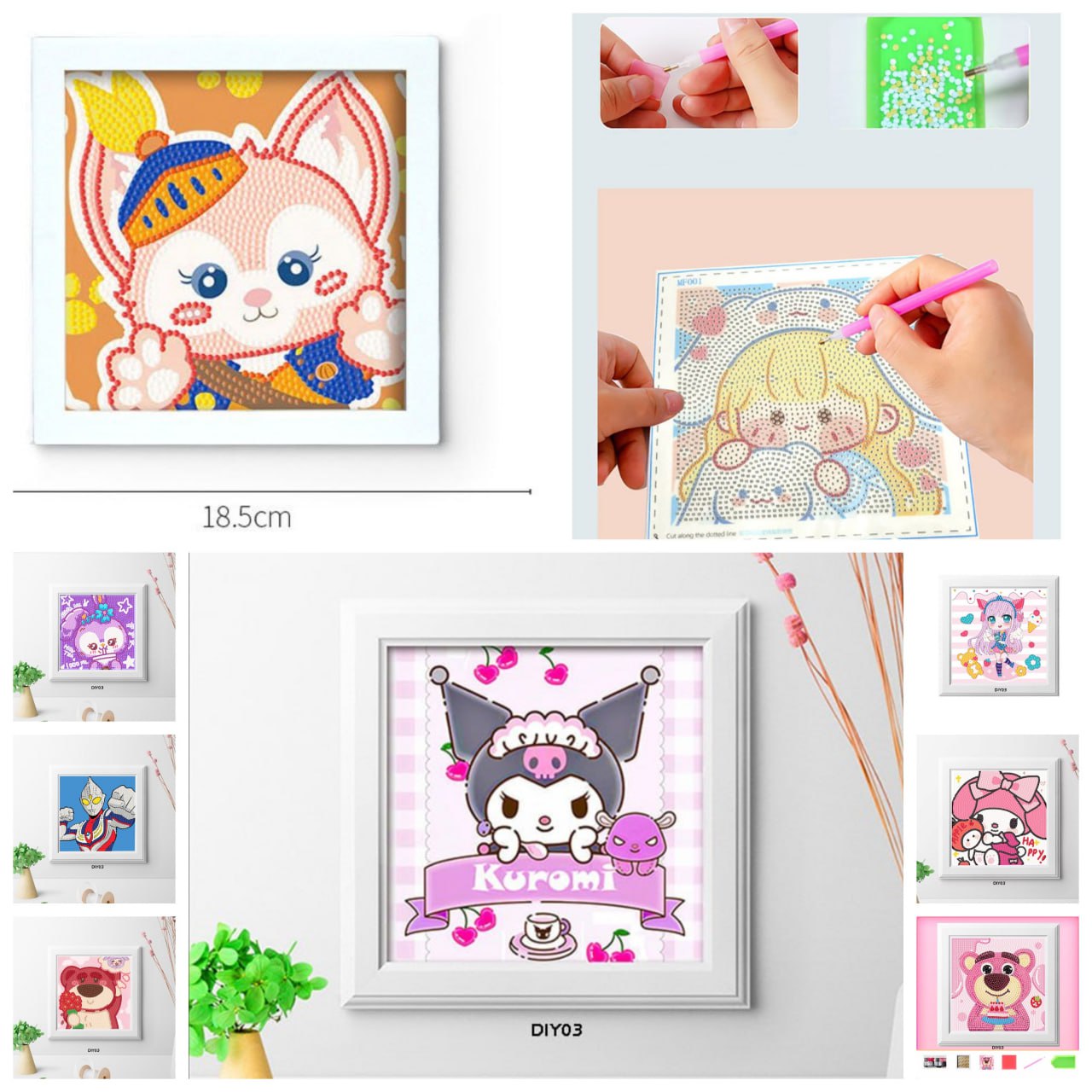 Mainan Anak Edukatif dan Interaktif DIY Diamond Painting Frame Bahan Premium Impor