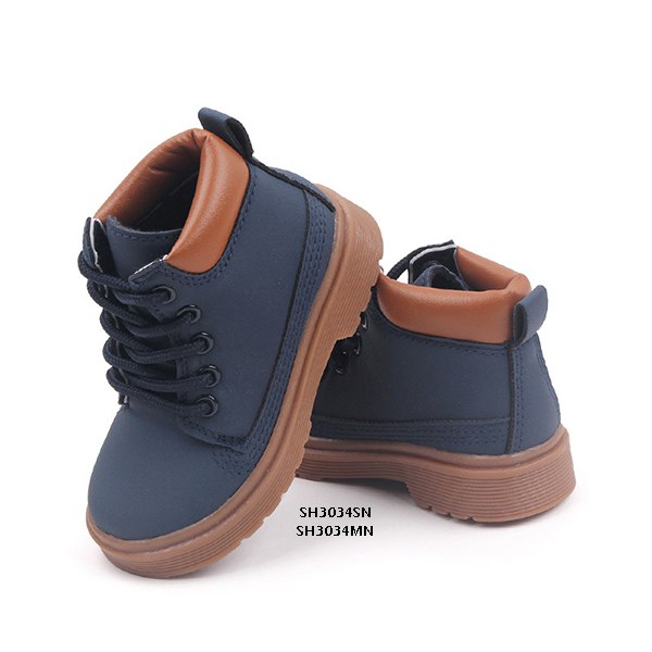 Sepatu Boots Anak Cowok/laki-laki Usia 1-5 Tahun Style Docmart Cold Press Bahan Premium Impor