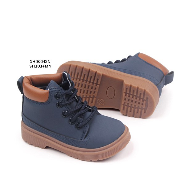 Sepatu Boots Anak Cowok/laki-laki Usia 1-5 Tahun Style Docmart Cold Press Bahan Premium Impor