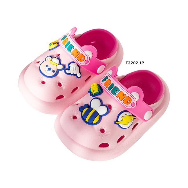 Sandal Crocs Anak Cewek/Perempuan Usia 1-5 Tahun Style Cool Friend  Bahan Premium Impor